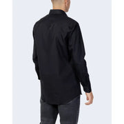 Men’s black long-sleeved cotton button-up shirt from Selected Mens collection