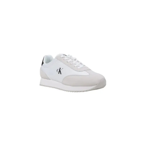 White Calvin Klein running sneaker in Gray with sleek design and comfortable fit