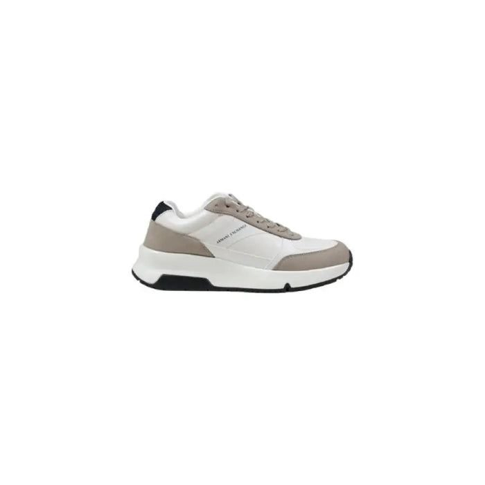 White and gray sneaker showcasing modern athletic footwear design