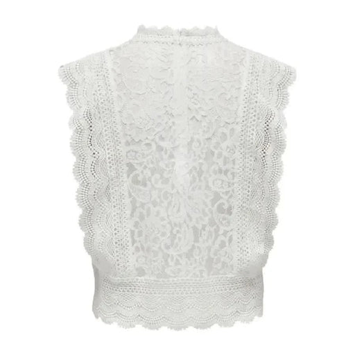 White lacy top from Only, perfect for urban city style fashion