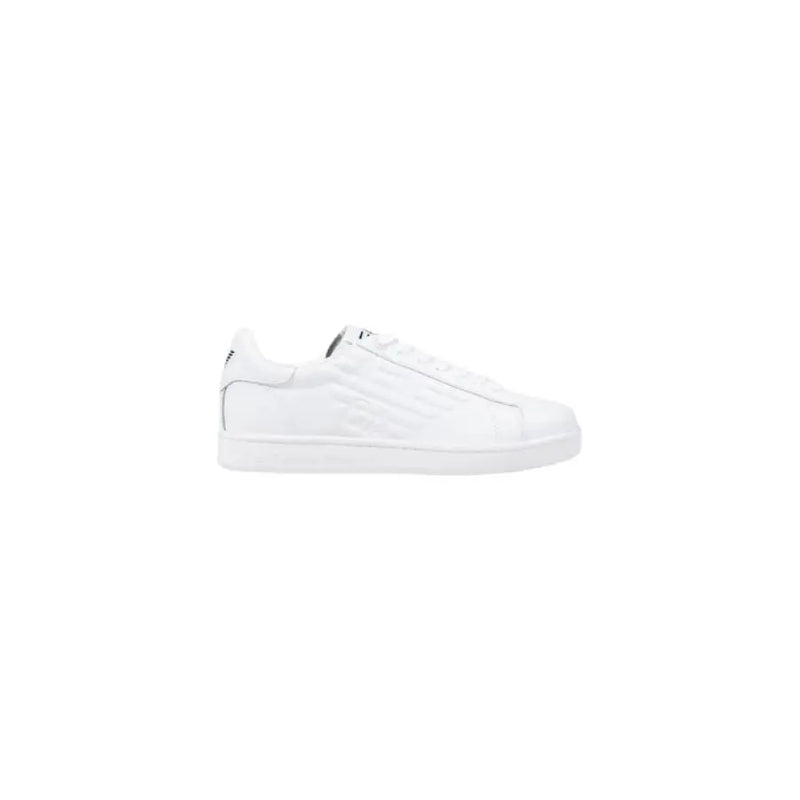 White leather sneaker with a white sole from Black Leather Sneaker collection