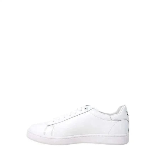 White leather low-top Ea7 Men Sneakers with lace-up closure