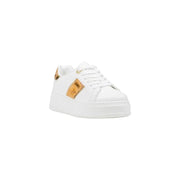 Alviero Martini Prima Classe Women white polyurethane sneakers with gold accents