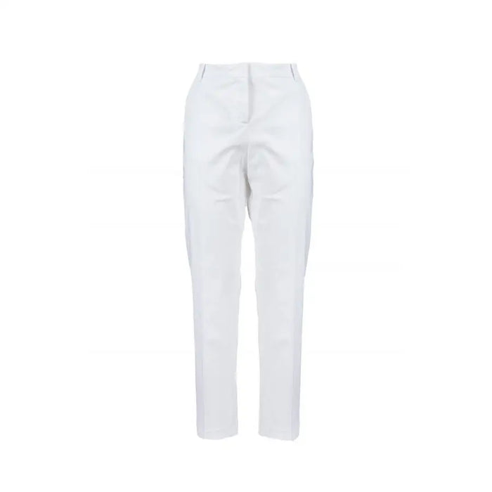 Pinko Women Spring Summer White Cotton Elastane Trousers