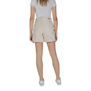 B.young Women’s Beige Cotton Shorts with Pockets for casual and stylish wear