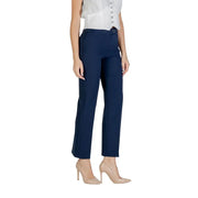Women’s dark blue high-waist wide-leg trousers from Blue Rinascimento for fall winter collection