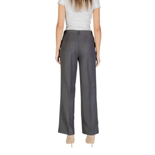 Women’s dark gray wide-leg trousers from Grey Women’s Fall and Winter Trousers collection