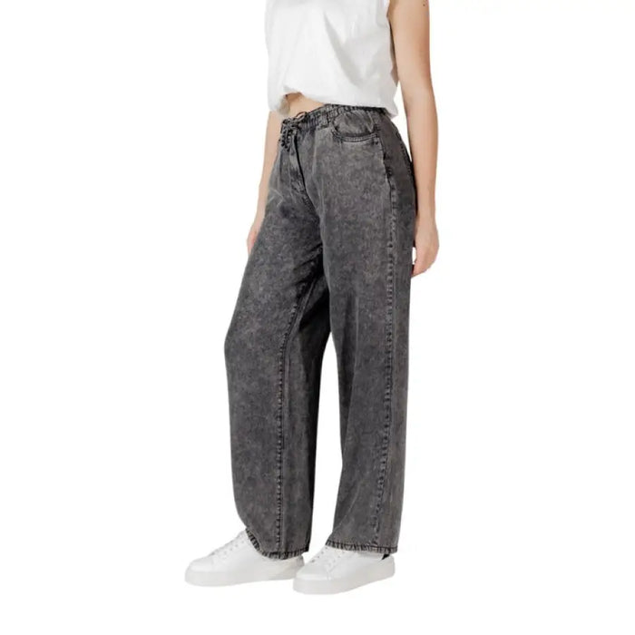 Acid wash gray denim pants displayed in the product lineup titled Acid Wash Gray Denim Pants and Jeans