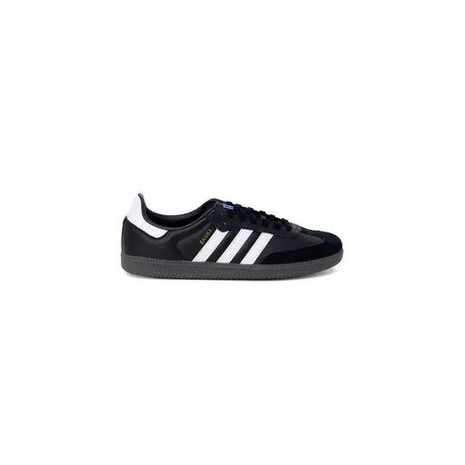 Adidas Baskets en cuir noir pour homme, pointure 36 (2,5 US), modèle Samba noir avec trois bandes blanches et languette au talon