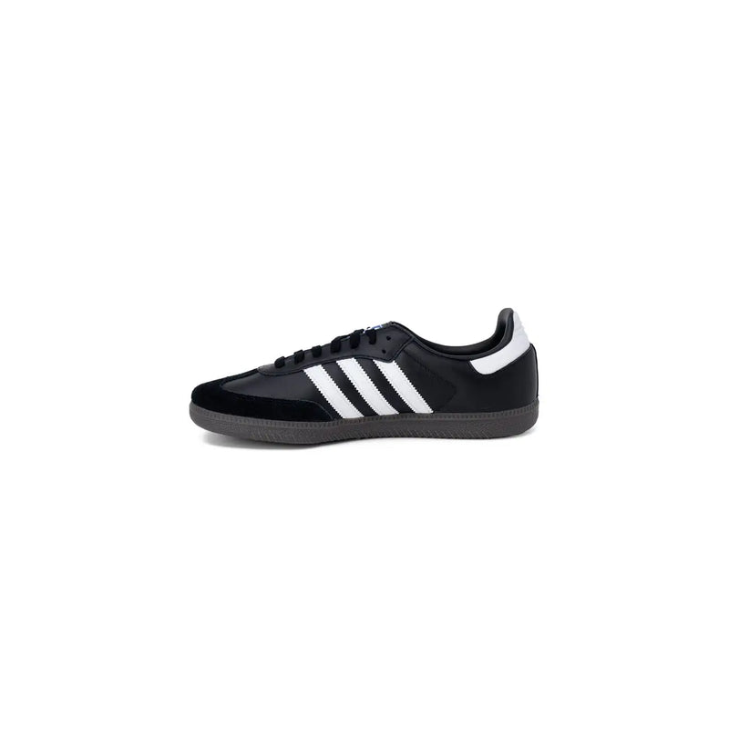 Adidas Baskets en cuir noir pour homme, pointure 36 (2,5 US), modèle Samba noir avec trois bandes blanches et languette au talon