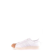 Adidas Baskets montantes blanches en cuir pour homme, style sport, avec bout renforcé en liège et semelle en caoutchouc beige, modèle 35571