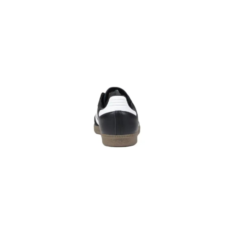 Adidas Baskets en cuir noir et blanc pour homme, semelle en gomme, idéales pour le printemps et l'été.