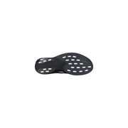 Adidas men sneakers black synthetic fabric with black rubber sole featuring white oval cutouts and continental logo on heel back side