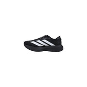 Adidas men sneakers black synthetic fabric running shoe with three white stripes on the side model JP7149