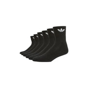 Six-pack of black Adidas quarter-length socks in packaging for Adidas Men Spring Summer Printed Black Underwear IJ5626