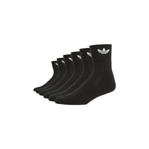 Six-pack of black Adidas quarter-length socks in packaging for Adidas Men Spring Summer Printed Black Underwear IJ5626