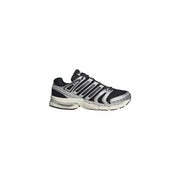Adidas Baskets Originals Control 5 pour homme, noires en synthétique avec empeigne en mesh noir et argent, bandes métalliques et semelle intermédiaire blanche.