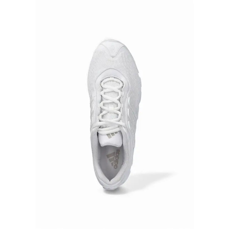Baskets adidas Originals Megaride blanches pour homme, avec tige en mesh et semelle en caoutchouc synthétique.