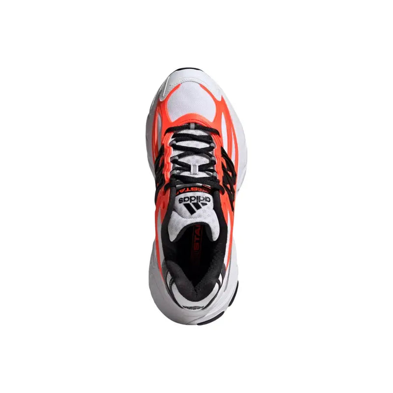Baskets adidas Originals pour homme, modèle Adistar XLG 2.0 en synthétique orange et blanc éclatant, avec lacets et détails noirs.