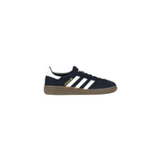 Adidas Originals Women Suede Handball Spezial sneakers in black with white stripes gold branding and gum rubber sole