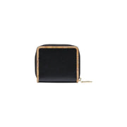 Alviero Martini black leather zip wallet for women with cork trim