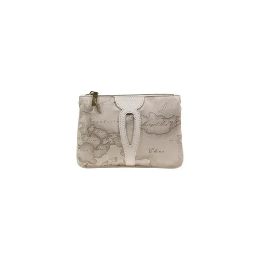 Sac zippé imprimé beige Alviero Martini Prima Classe avec bandoulière blanche