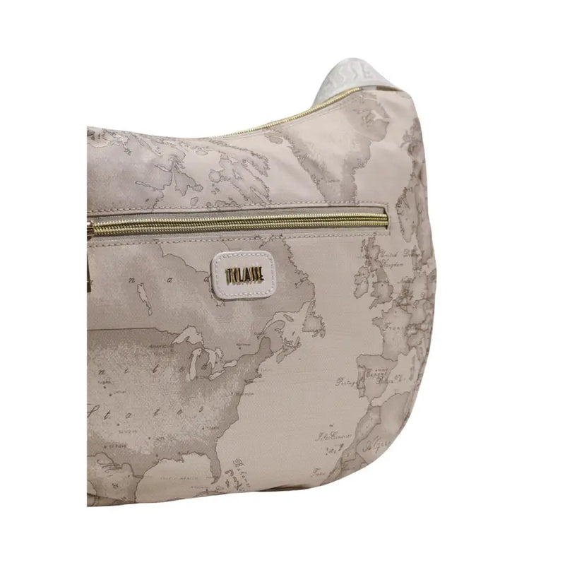Sac bandoulière beige imprimé Alviero Martini Prima Classe avec carte du monde