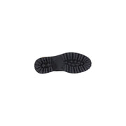 Black ankle boots for women by alviero martini prima classe with black rubber sole and deep textured tread pattern