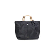 Sac cabas Alviero Martini Prima Classe en nylon noir avec anses à motifs beiges