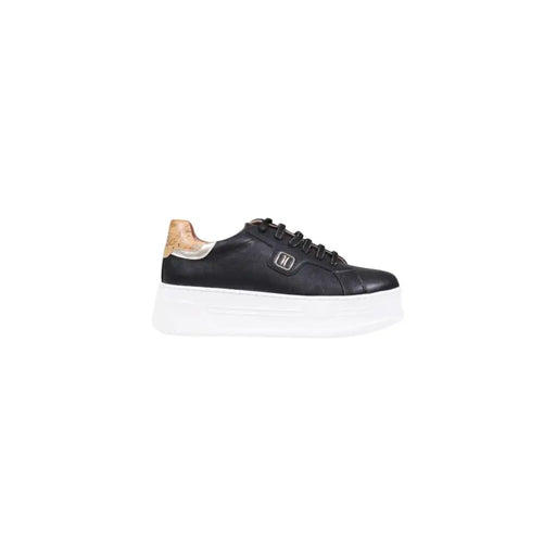Alviero Martini Prima Classe black leather platform sneakers for women