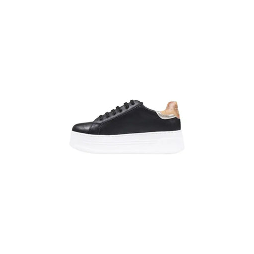 Alviero Martini Prima Classe black leather platform sneakers for women