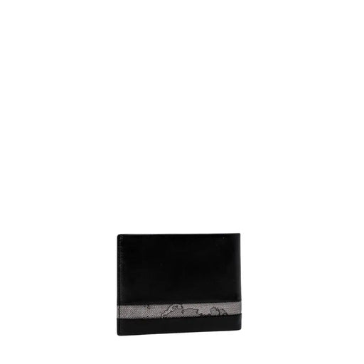 Black leather wallet with patterned band from Alviero Martini Prima Classe for men