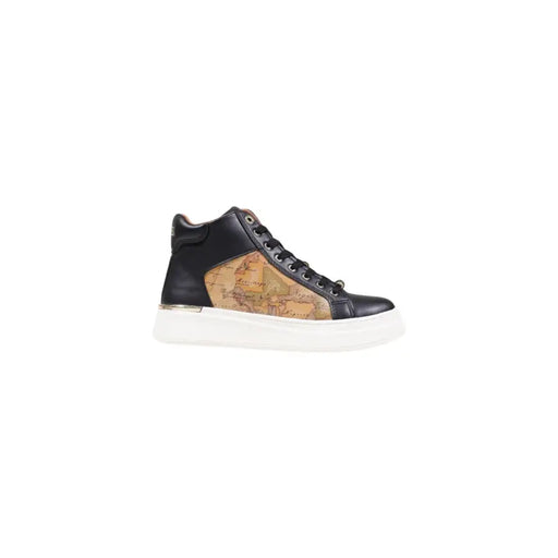 Alviero Martini Prima Classe black print lace sneakers for women