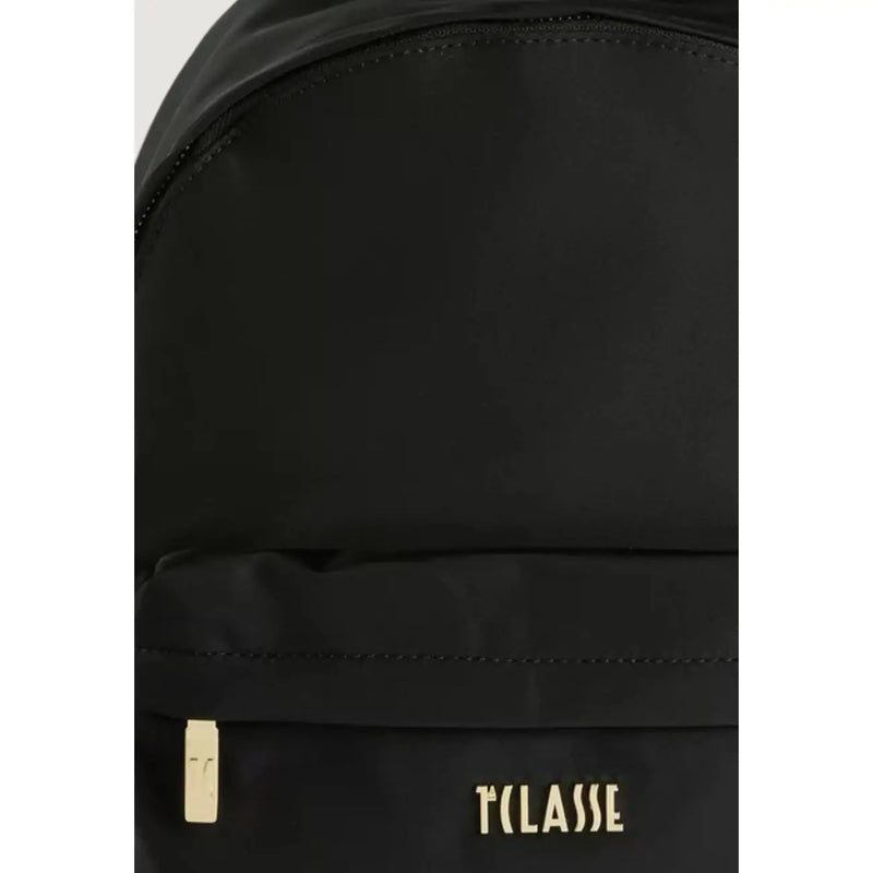 Alviero Martini Prima Classe black nylon rucksack with gold-tone tclasse logo and zipper pull with pockets
