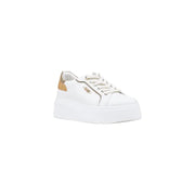 Alviero Martini Prima Classe white sporty women sneakers with gold accents