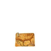 Alviero Martini Prima Classe women leather bag beige small with a compact vintage map-themed pouch and gold-tone zipper pull