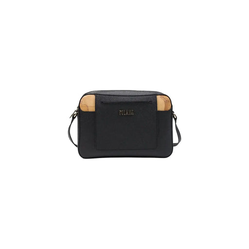 Sac bandoulière Alviero Martini Prima Classe noir avec détails en liège et design minimaliste, largeur 27 cm, pour femme