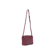 Alviero Martini women bordeaux shoulder bag 27 cm in sleek burgundy leather with minimalist design and adjustable strap