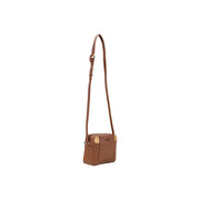 Alviero Martini women brown leather crossbody bag with gold-tone hardware accents 21 x 16 cm PVC material