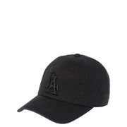 Casquette de baseball noire avec logo LA brodé et marque 47, marque américaine Needle, casquette homme ajustable 100 % coton