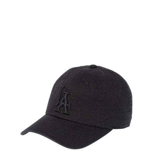 Casquette de baseball noire avec logo LA brodé et marque 47, marque américaine Needle, casquette homme ajustable 100 % coton