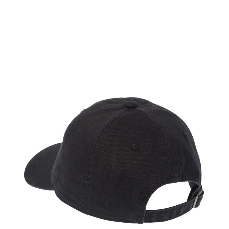 Casquette de baseball en coton noir à visière incurvée et sangle réglable, de la collection de casquettes pour hommes American Needle