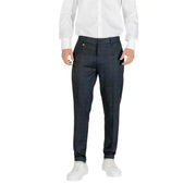 Men’s dark grey dress pants with a white button-down shirt and white sneakers for Antony Morato Trousers