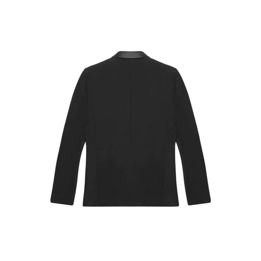 Antony Morato men black slim fit tailored blazer with lapel collar and subtle seam detailing in minimalist design