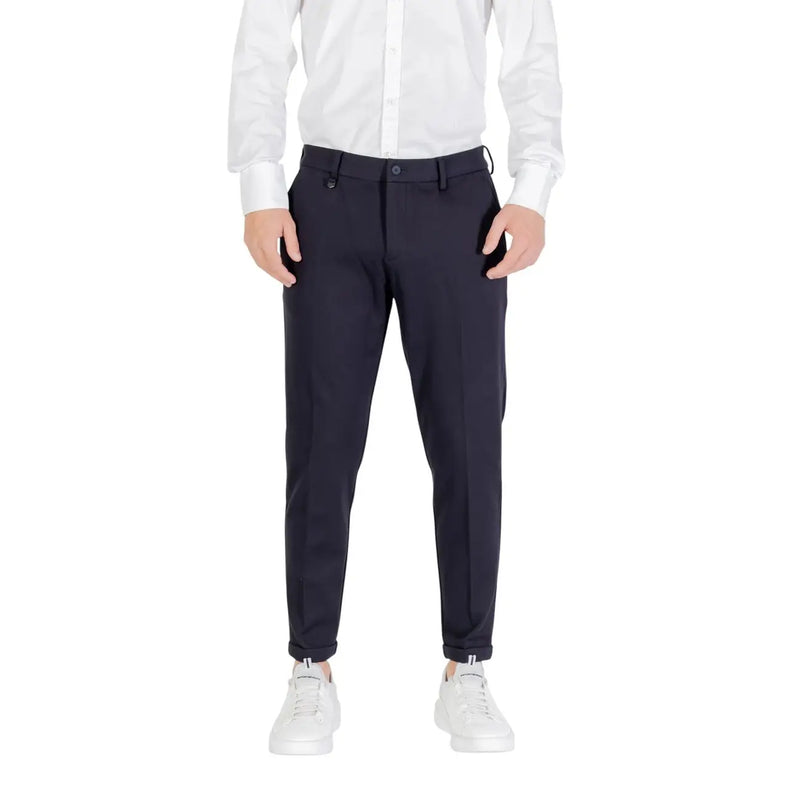 Bleu marine foncé Antony Morato Pantalon noir en viscose stretch pour homme, coupe slim élégante et plis discrets