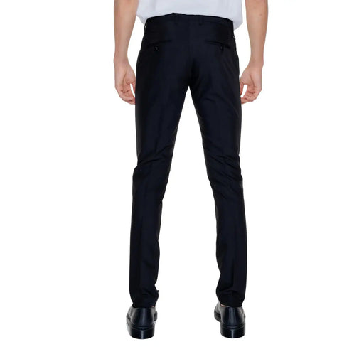 Antony Morato Pantalon noir pour homme en polyester mélangé, coupe slim élégante et détails de coutures discrets.