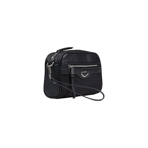 Antony Morato Sac bandoulière homme en cuir noir avec finitions argentées et bandoulière amovible 22 x 13 x 7 cm