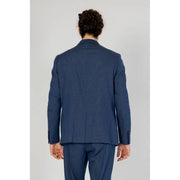 Navy blue pinstripe Antony Morato men blazer classic slim fit made of viscose suitable for formal occasions