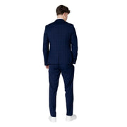 bleu marine Antony Morato Veste blazer pour homme en polyester à la coupe moderne et à la texture à carreaux subtile