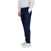 Antony morato Pantalon bleu marine pour homme en viscose mélangée, coupe ajustée et plis discrets pour un style moderne